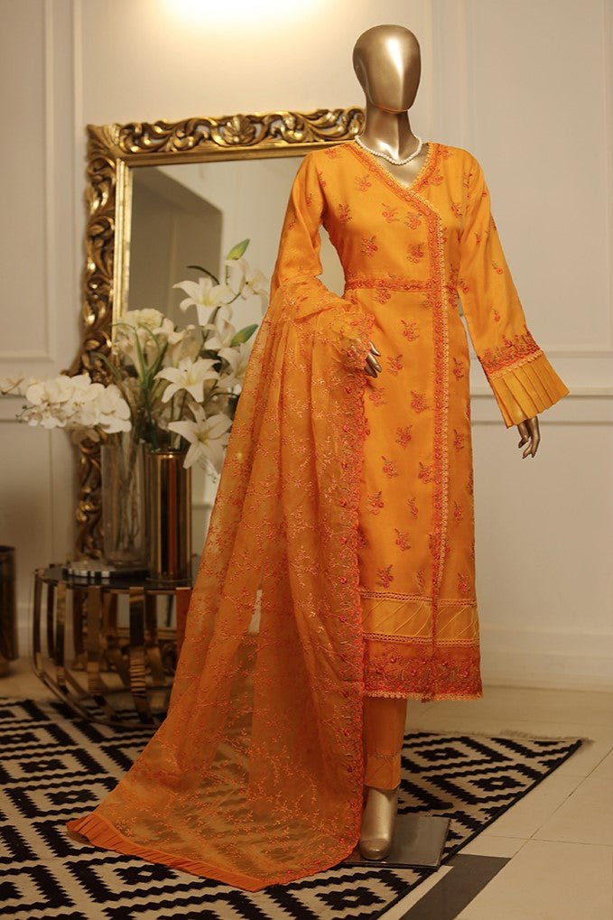 Bin Saeed Embroidered Organza Formal Suit BIN22