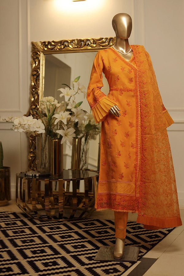 Bin Saeed Embroidered Organza Formal Suit BIN22-Designer dhaage