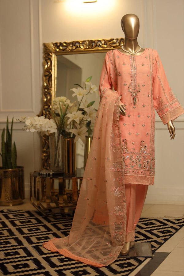 Bin Saeed Embroidered Organza Formal Suit BIN29