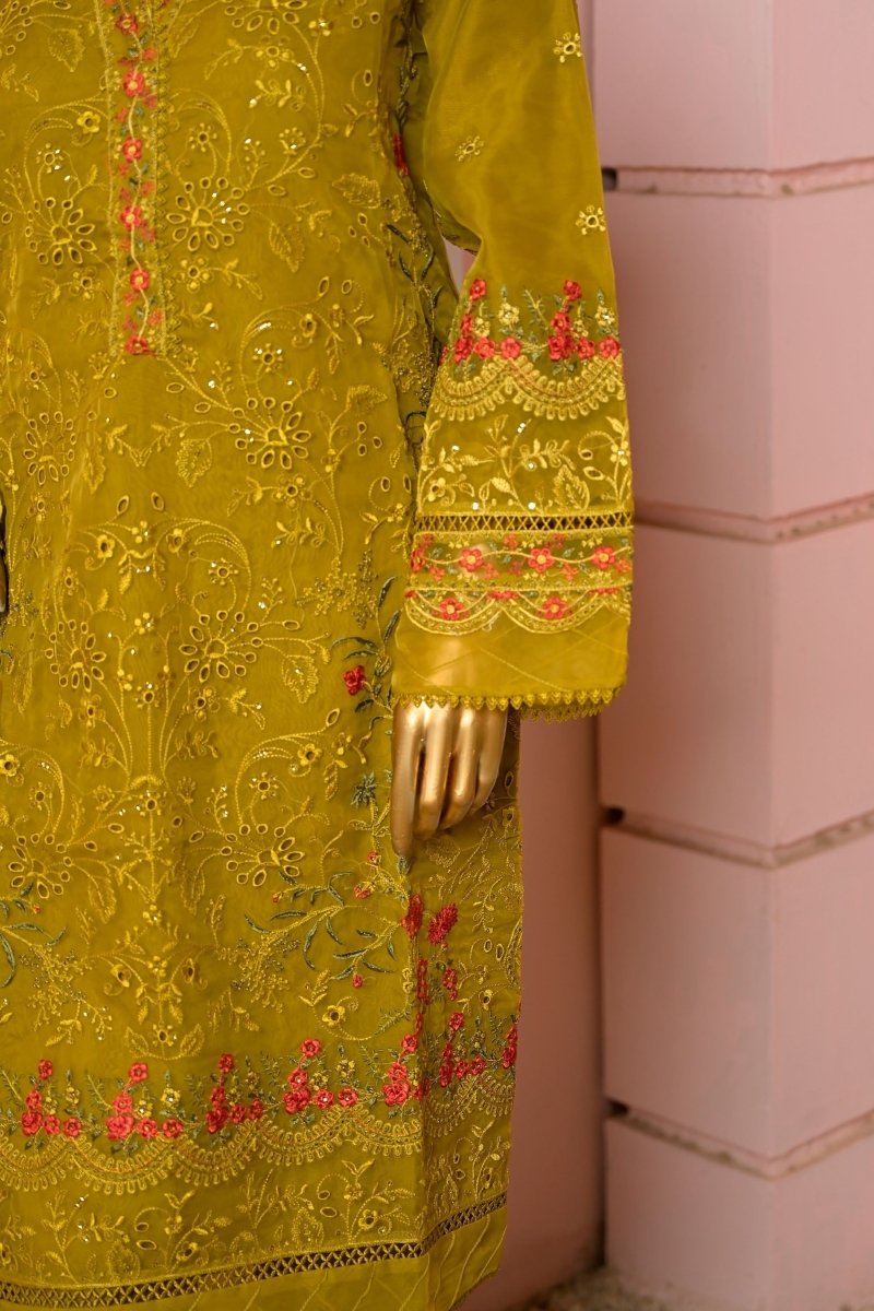 Bin Saeed Embroidered Organza Party Wear Suit BIN146-Designer dhaage