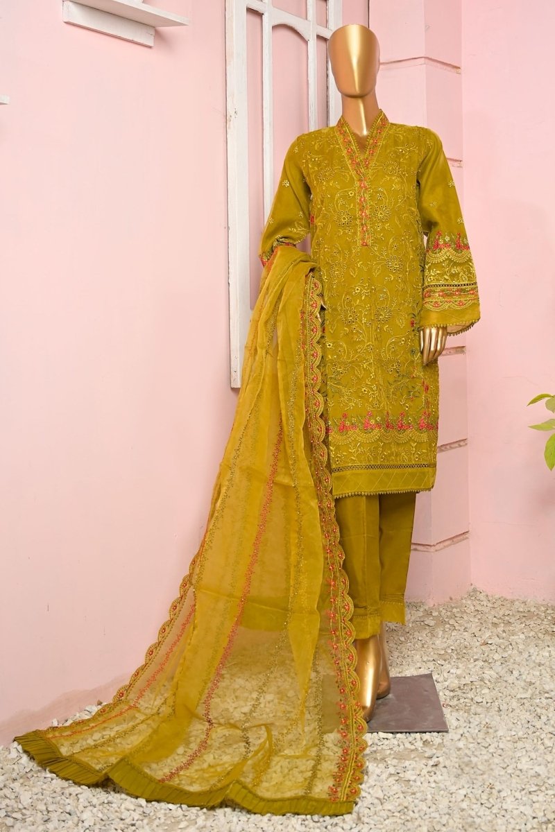 Bin Saeed Embroidered Organza Party Wear Suit BIN146-Designer dhaage