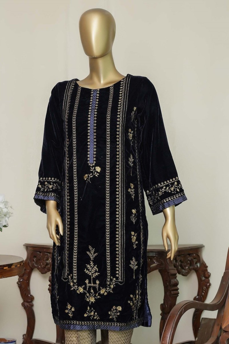 Bin Saeed Embroidered Velvet Shirt BIN54