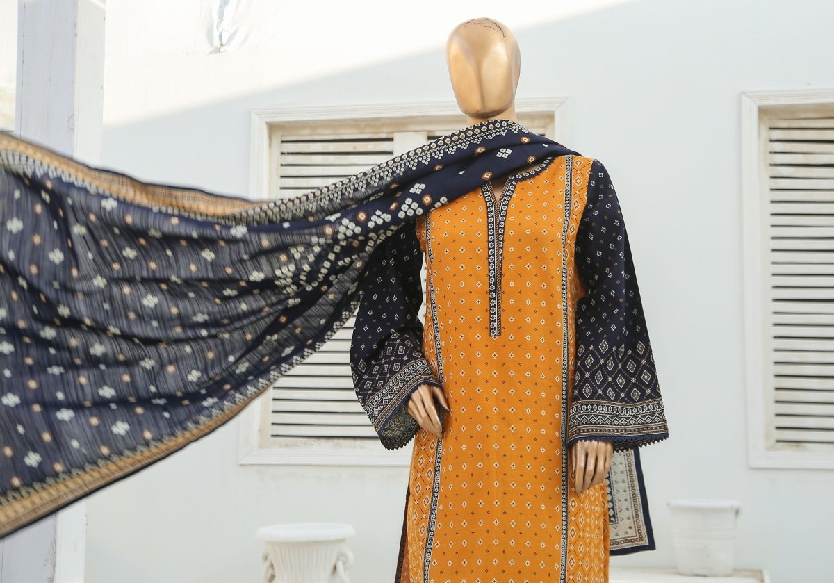 Bin Saeed Khaddar 3 Piece Suit BIN117-Designer dhaage
