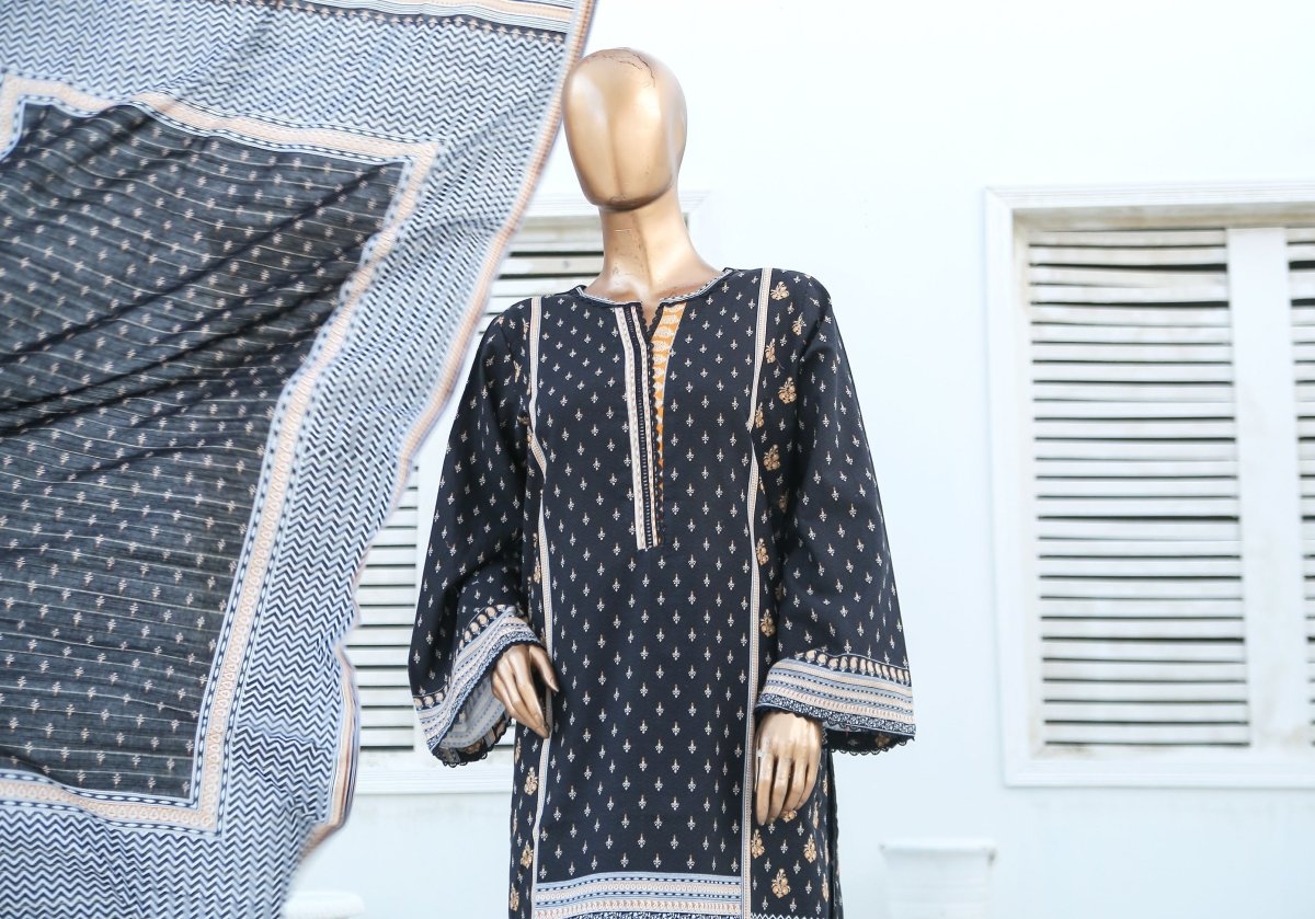 Bin Saeed Khaddar 3 Piece Suit BIN119 - Designer dhaage