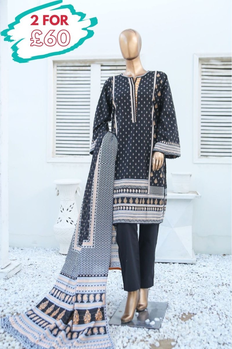 Bin Saeed Khaddar 3 Piece Suit BIN119 - Designer dhaage
