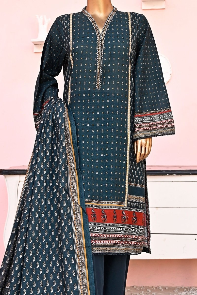 Bin Saeed Khaddar 3 Piece Suit BIN136 - Designer dhaage