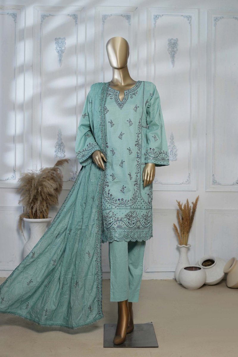 Bin Saeed Lawn Chikankari 3 Piece Suit BIN67-Designer dhaage