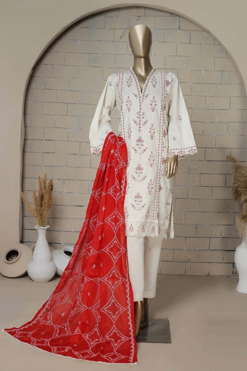 Bin Saeed Lawn Chikankari 3 Piece Suit BIN68-Designer dhaage