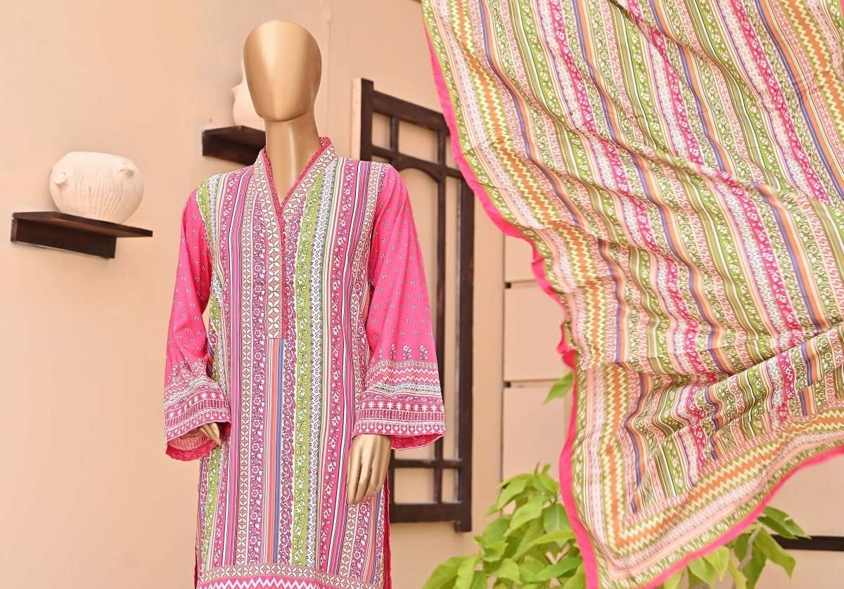 Bin Saeed Linen 3 Piece Suit BIN102-Designer dhaage