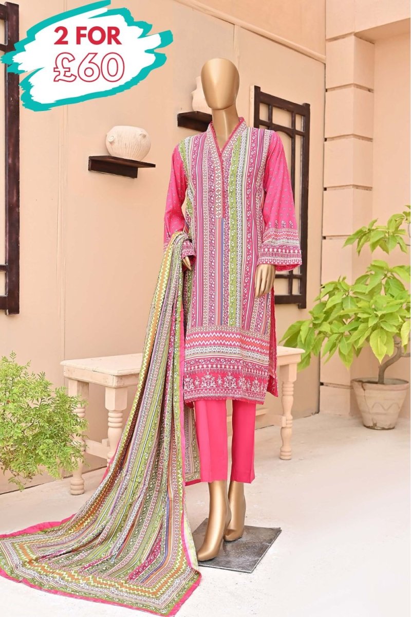 Bin Saeed Linen 3 Piece Suit BIN102-Designer dhaage