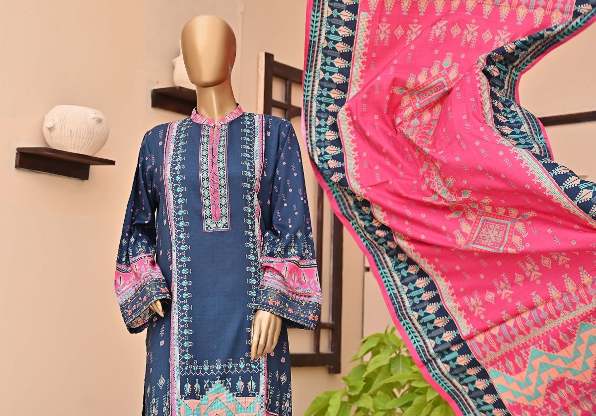 Bin Saeed Linen 3 Piece Suit BIN104-Designer dhaage
