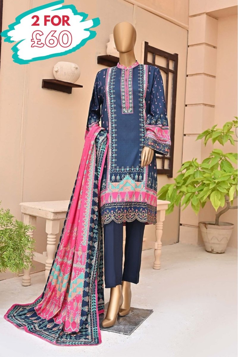 Bin Saeed Linen 3 Piece Suit BIN104-Designer dhaage