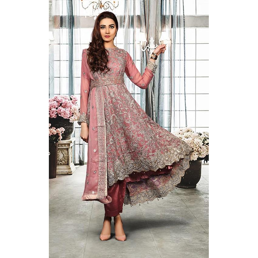 Embroidered Chiffon Maxi Dress Max01