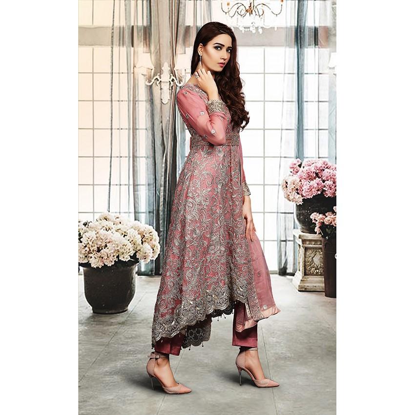 Embroidered Chiffon Maxi Dress Max01
