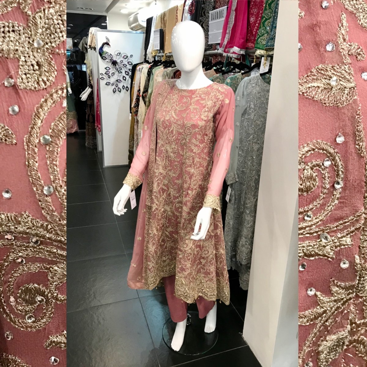 Embroidered Chiffon Maxi Dress Max01