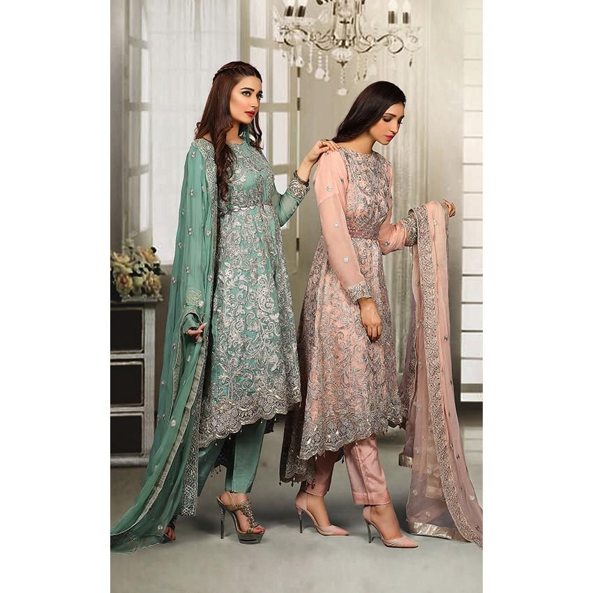 Embroidered Chiffon Maxi Max04