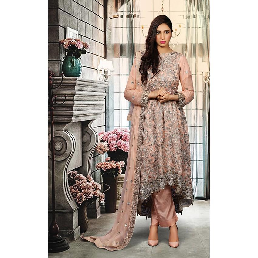 Embroidered Chiffon Maxi Max04