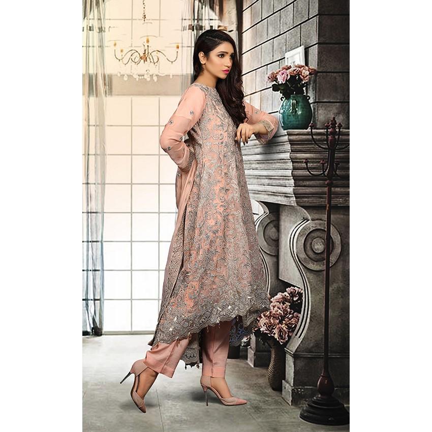 Embroidered Chiffon Maxi Max04