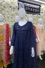 Embroidered Net Pakistani Maxi Dress QAS02-Designer dhaage