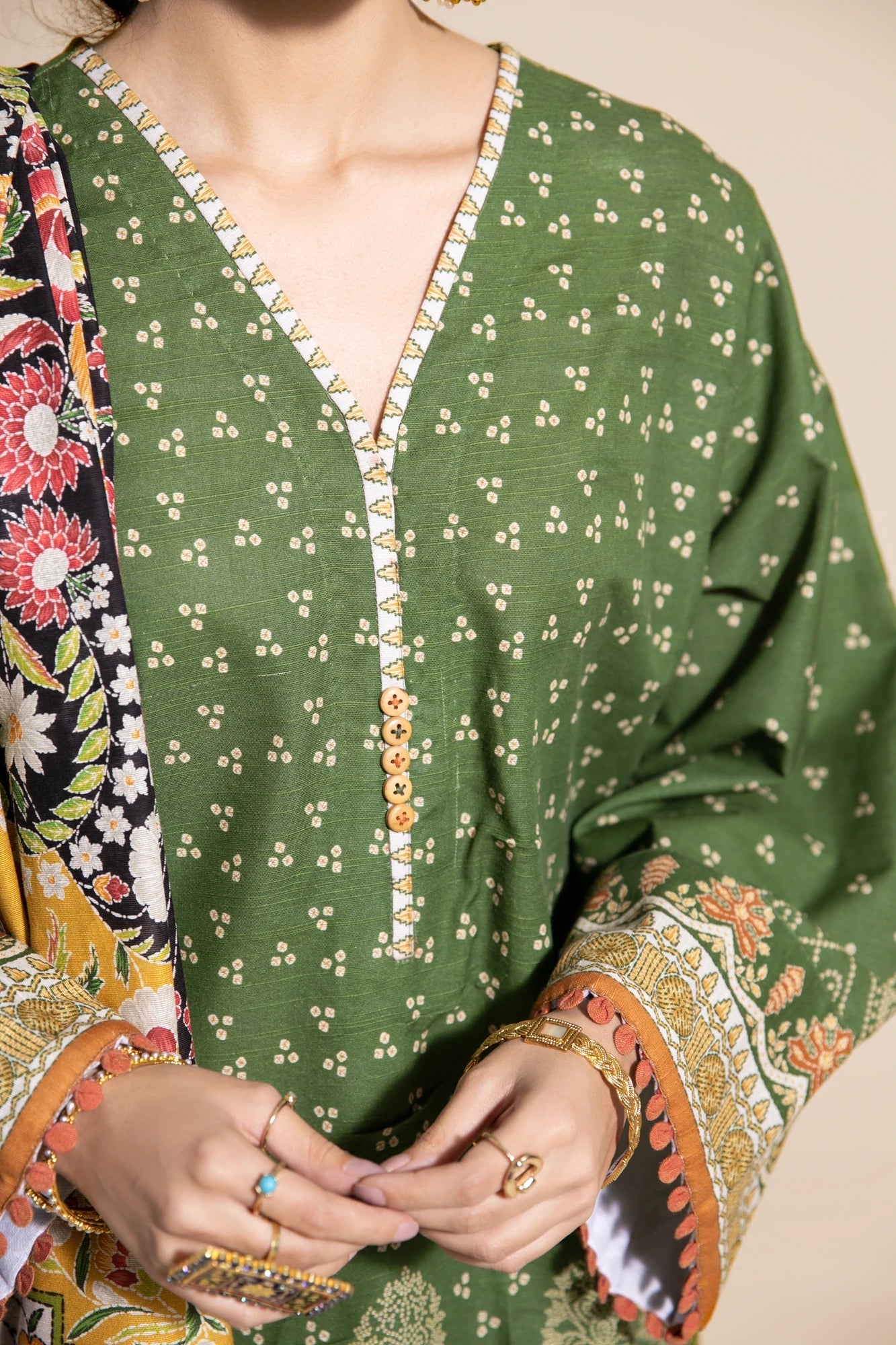 Ethnic Khaddar Azealea Green 3 Piece Suit ETH28