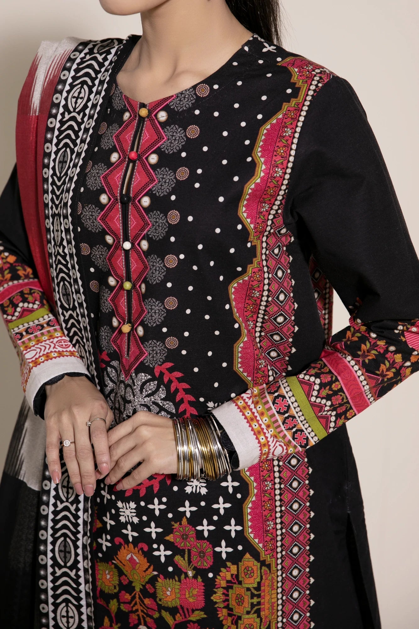 Ethnic Khaddar Tapestry 3 Piece Suit ETH29