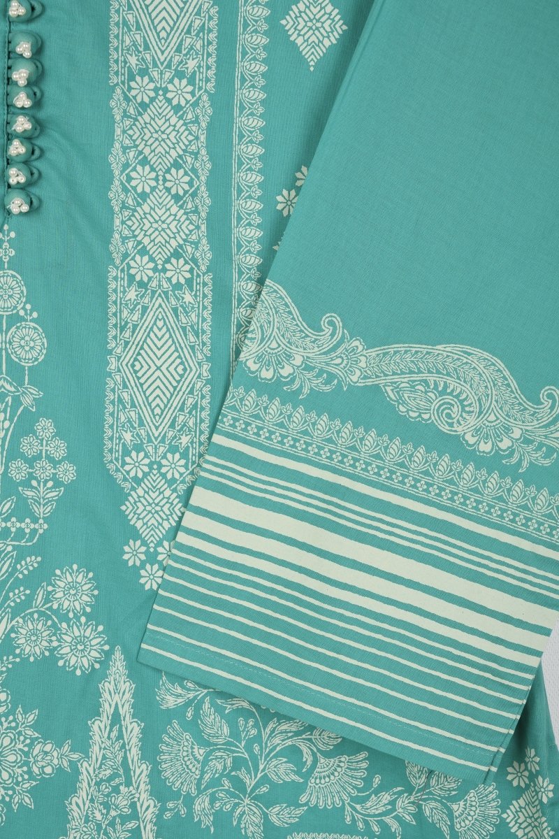 Ethnic Lawn Paradise Shine Aqua