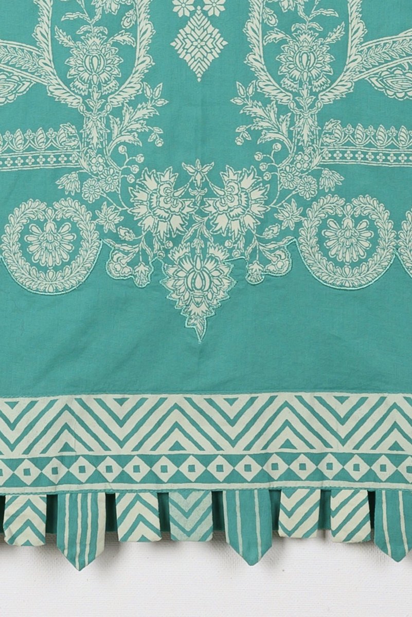 Ethnic Lawn Paradise Shine Aqua