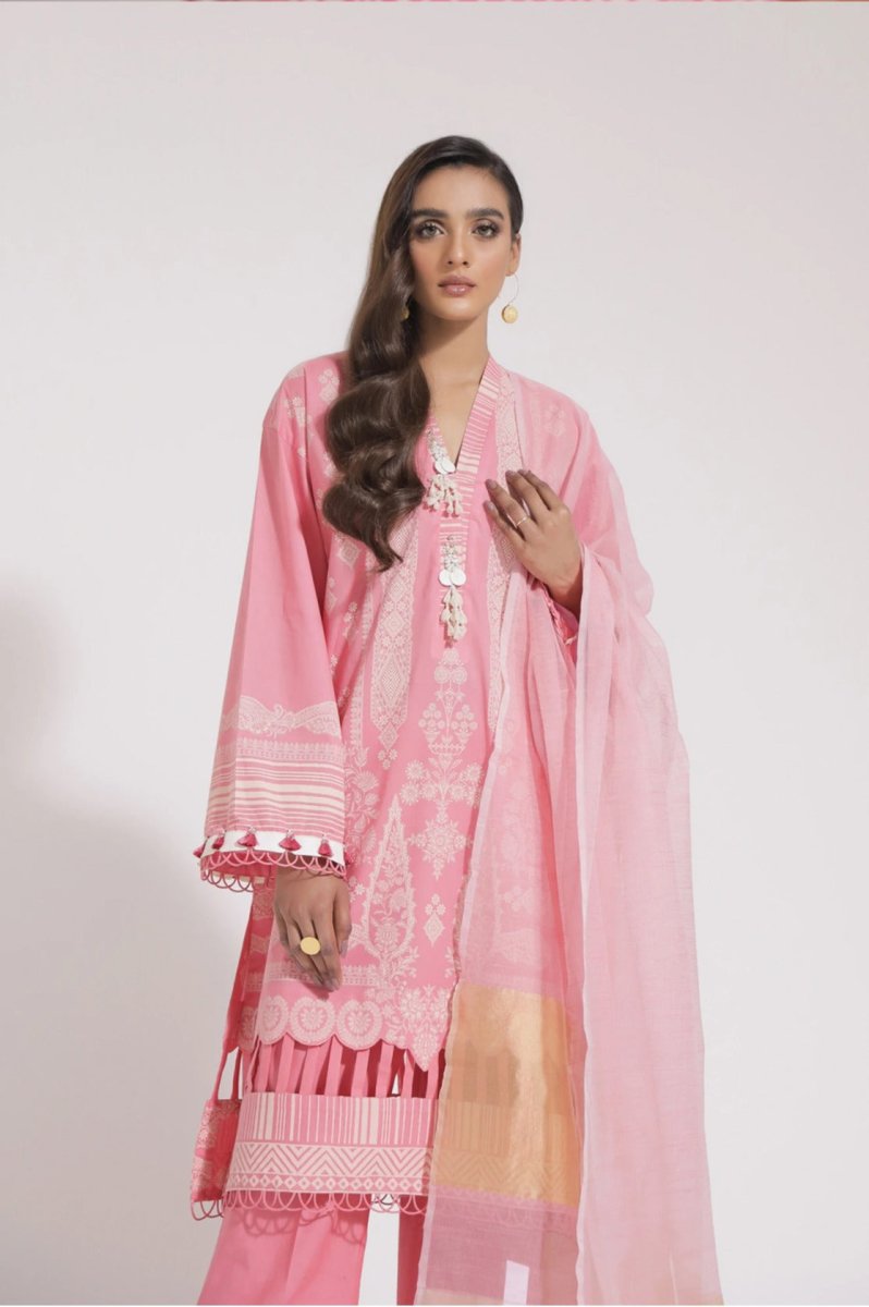 Ethnic Lawn Paradise Shine Pink