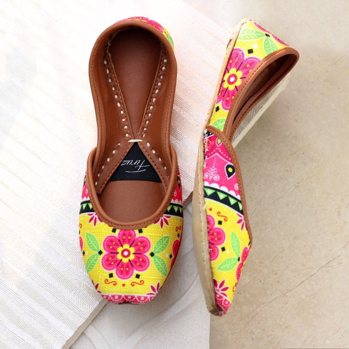 Firuz Shoes Pakistani Truck Art Khussa FIR05-Designer dhaage