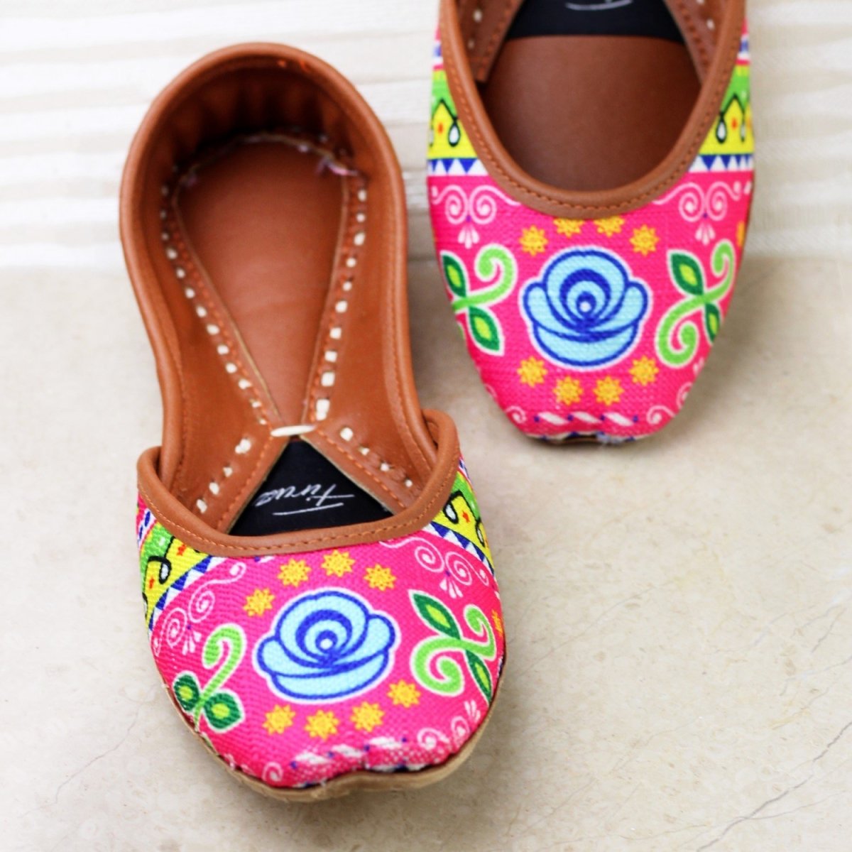 Firuz Shoes Pakistani Truck Art Khussa FIR06-Designer dhaage