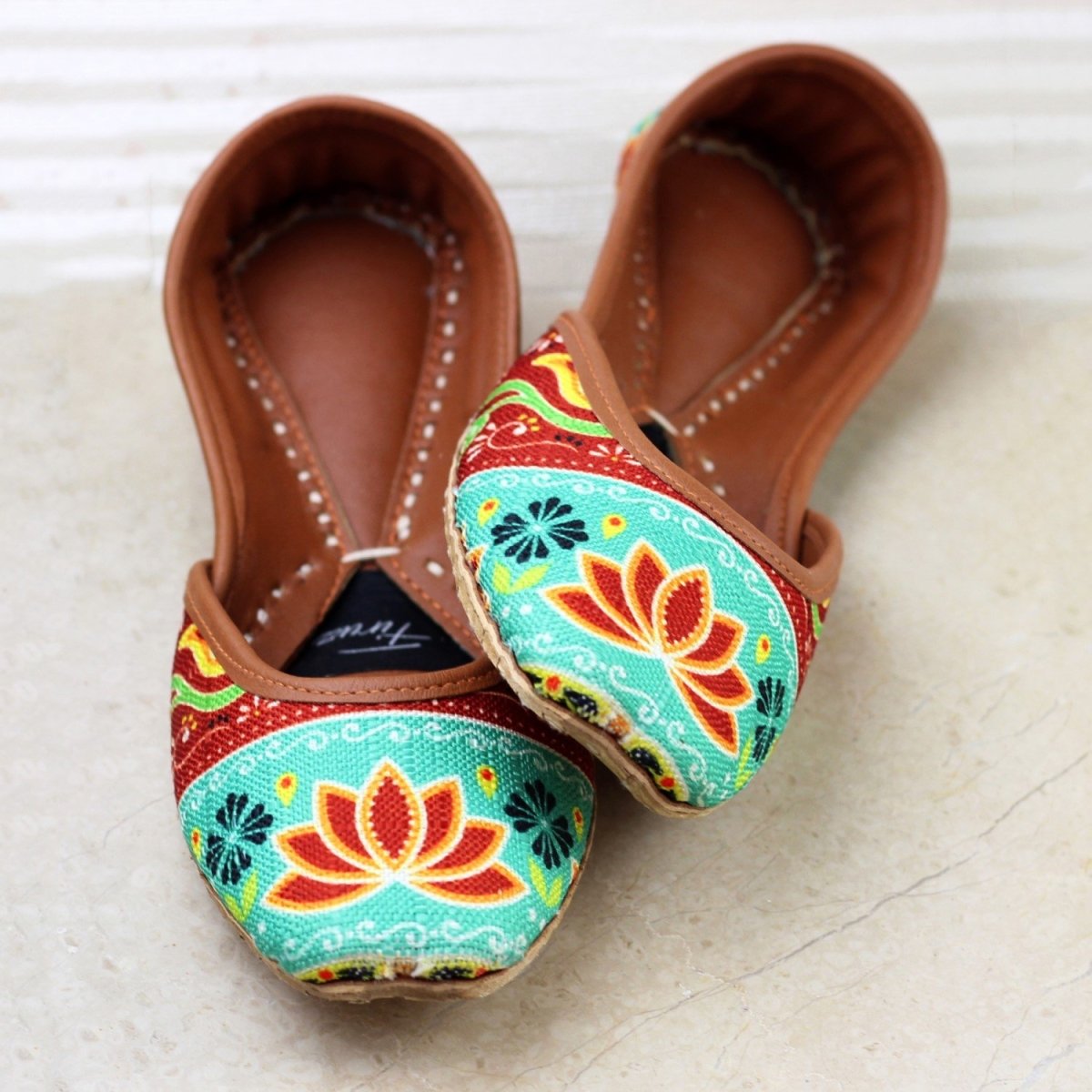 Firuz Shoes Pakistani Truck Art Khussa FIR08-Designer dhaage