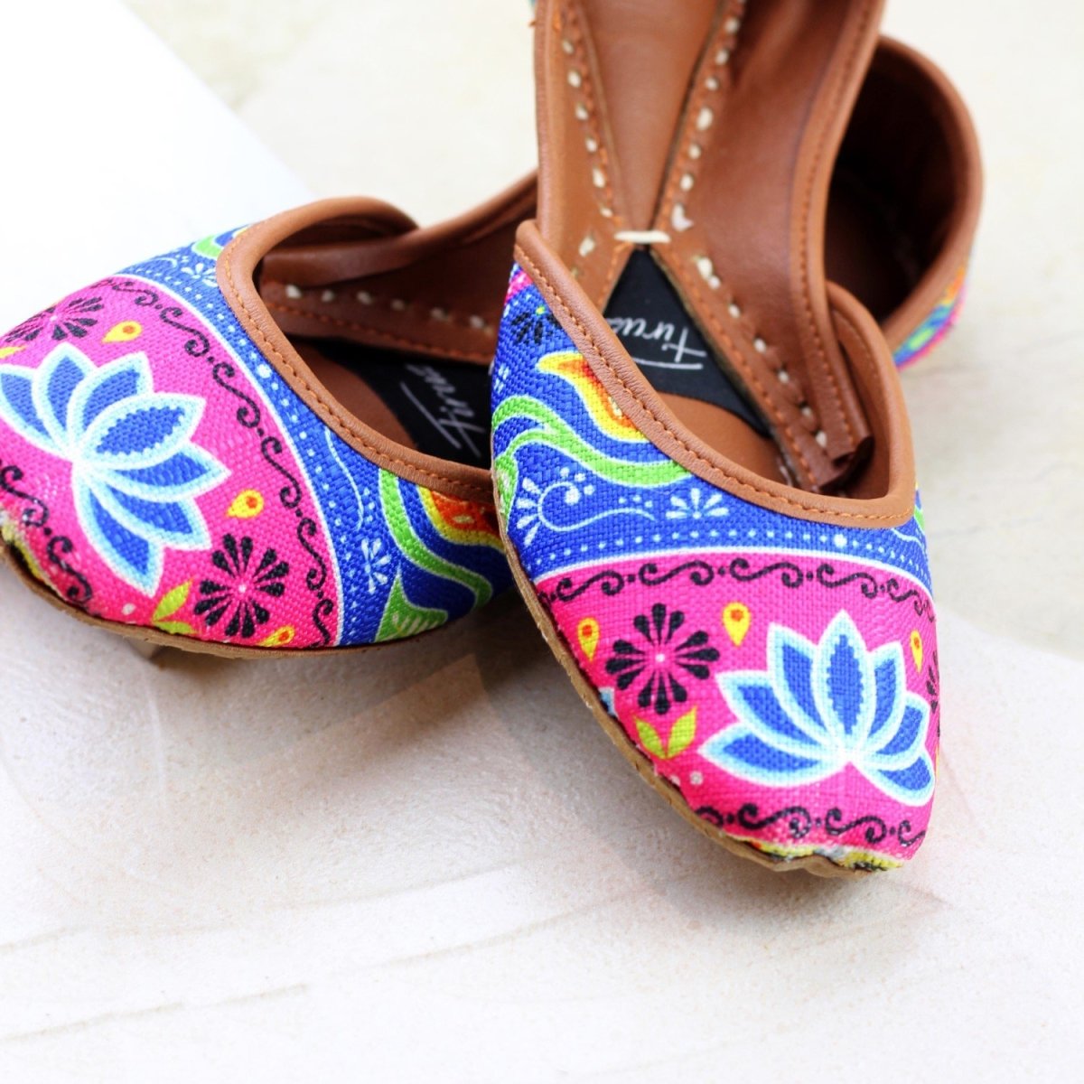 Firuz Shoes Pakistani Truck Art Khussa FIR09-Designer dhaage