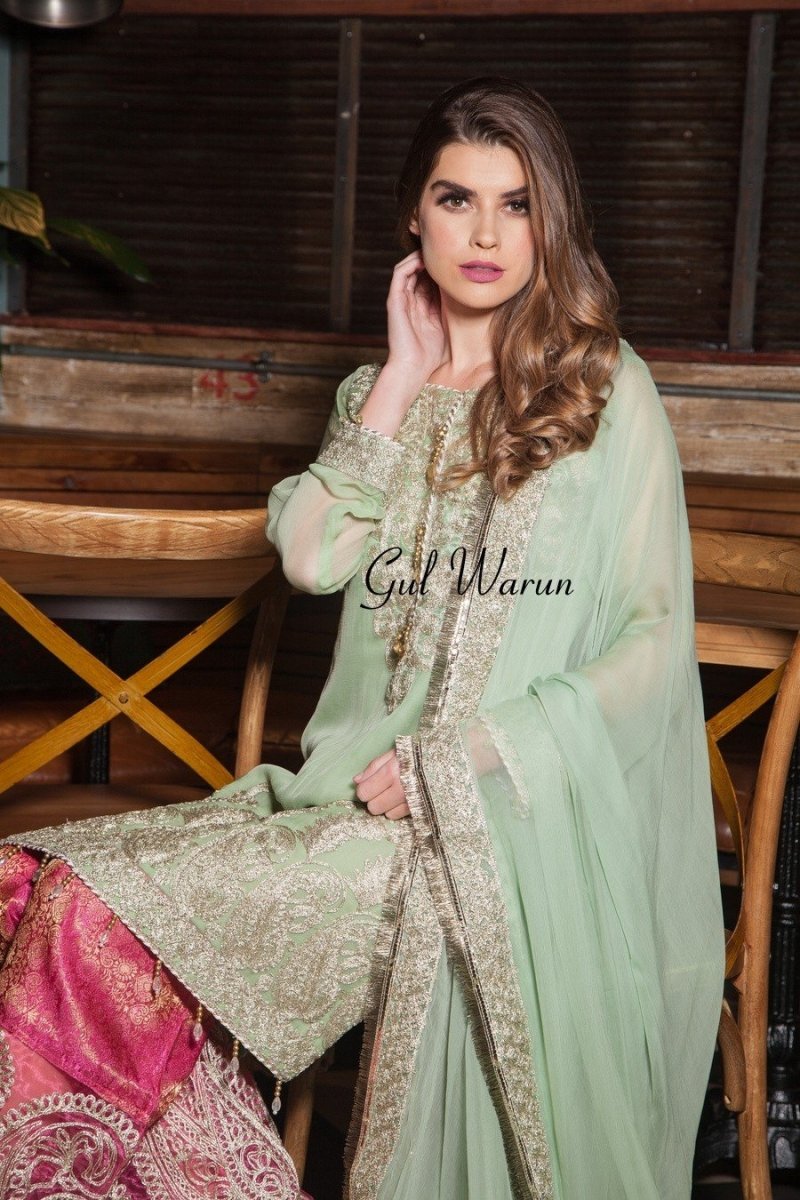 Gul Warun Dove Luxury Pret-Designer dhaage