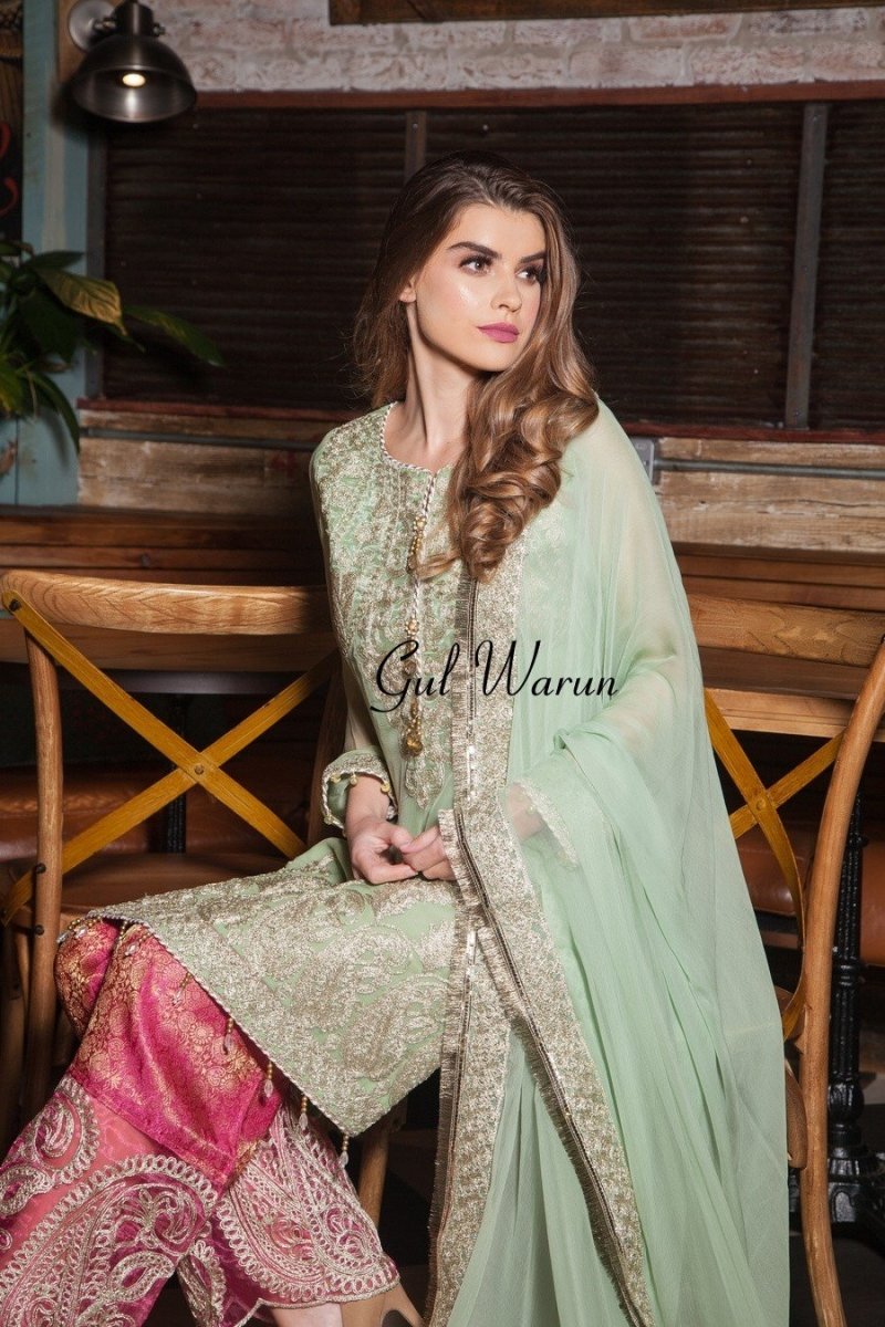 Gul Warun Dove Luxury Pret-Designer dhaage