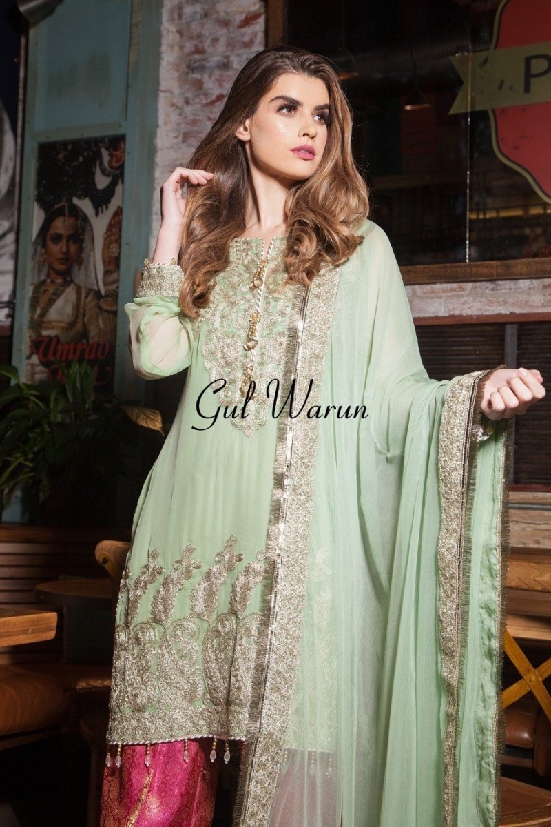 Gul Warun Dove Luxury Pret-Designer dhaage