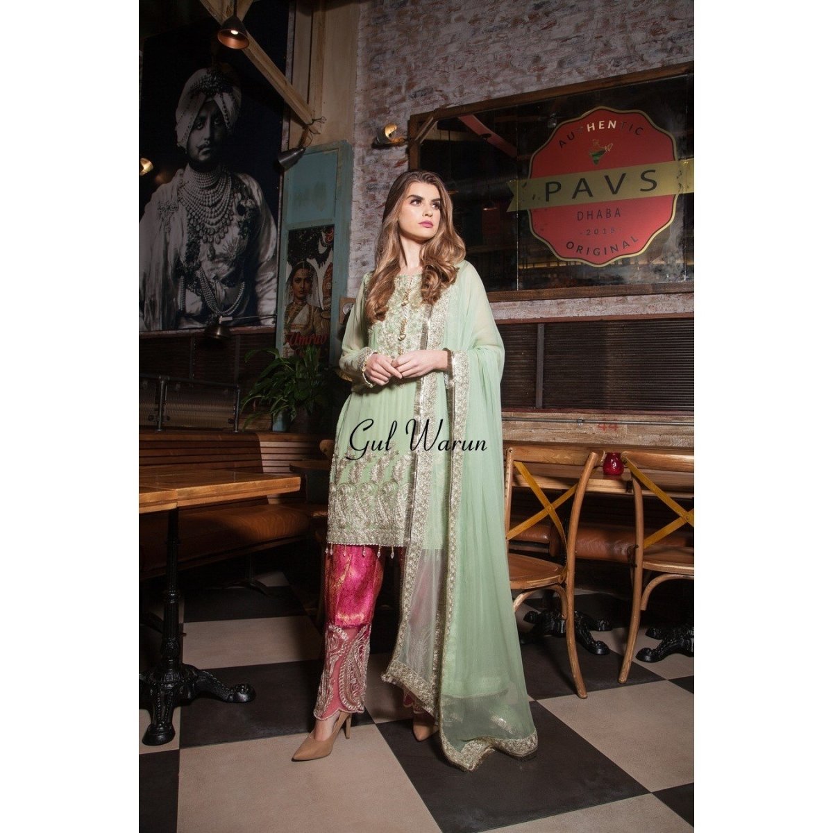 Gul Warun Dove Luxury Pret-Designer dhaage