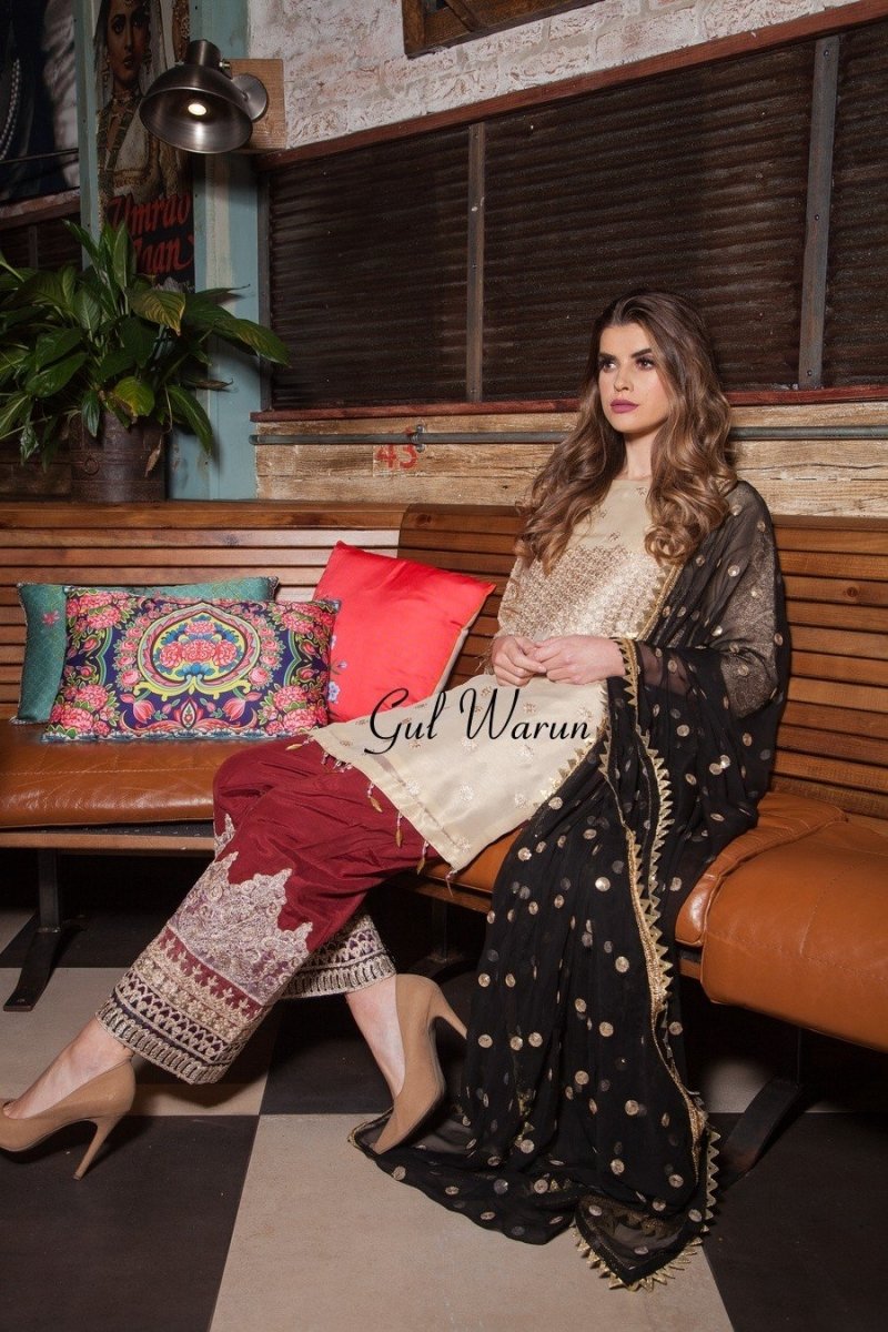 Gul Warun Inzer Luxury Pret-Designer dhaage