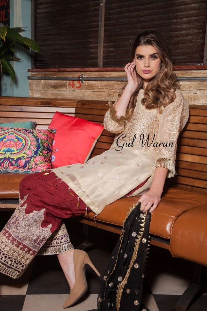 Gul Warun Inzer Luxury Pret-Designer dhaage