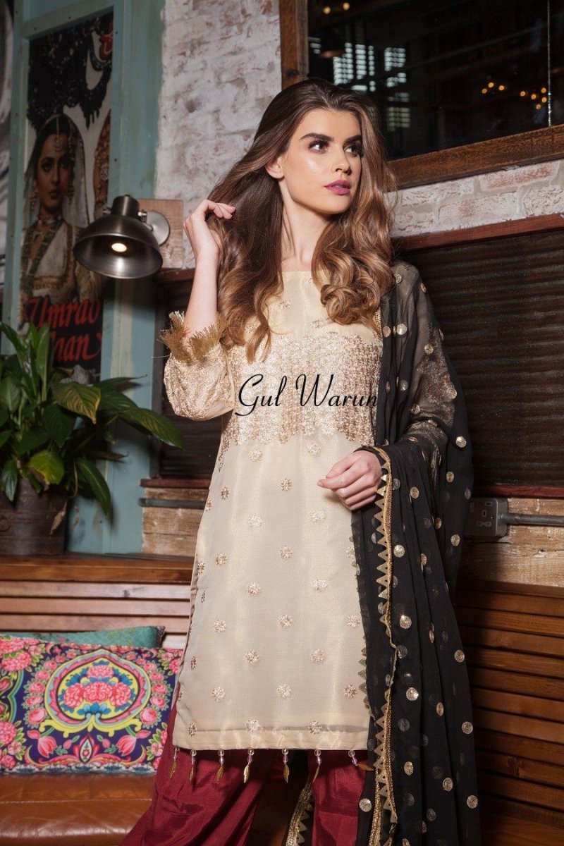 Gul Warun Inzer Luxury Pret-Designer dhaage