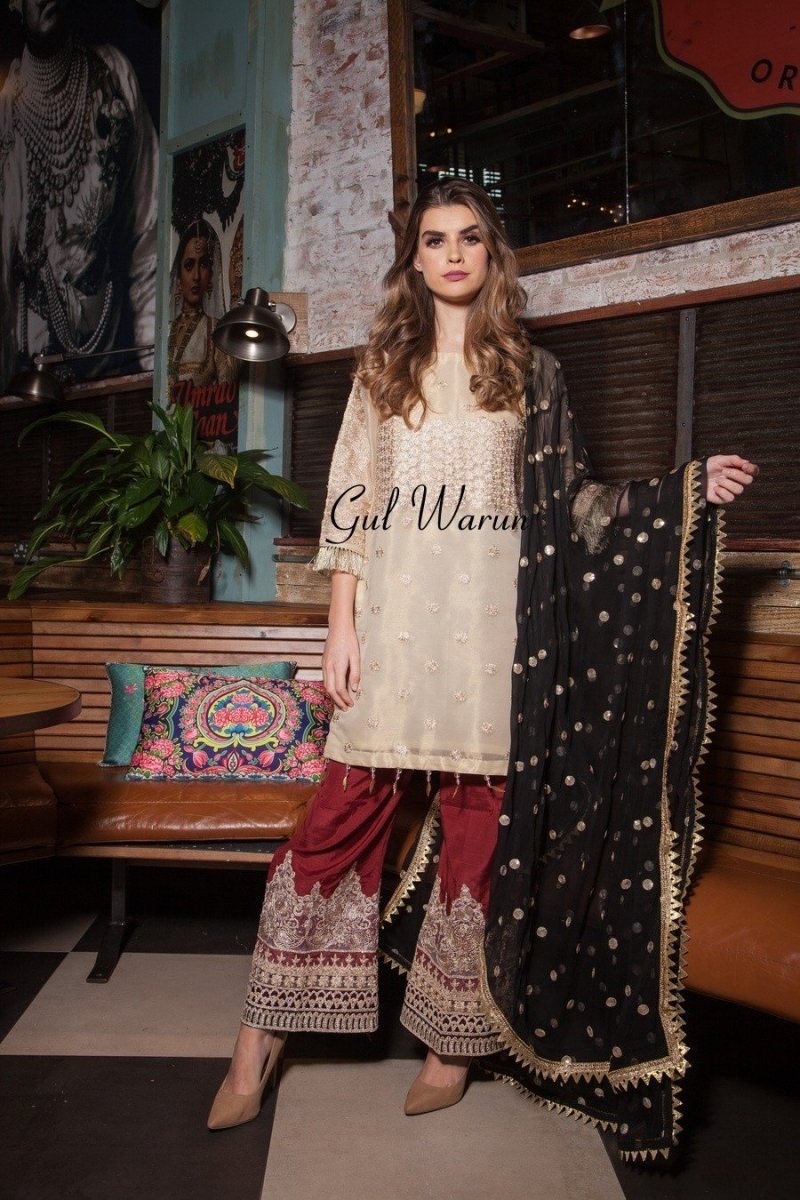 Gul Warun Inzer Luxury Pret-Designer dhaage
