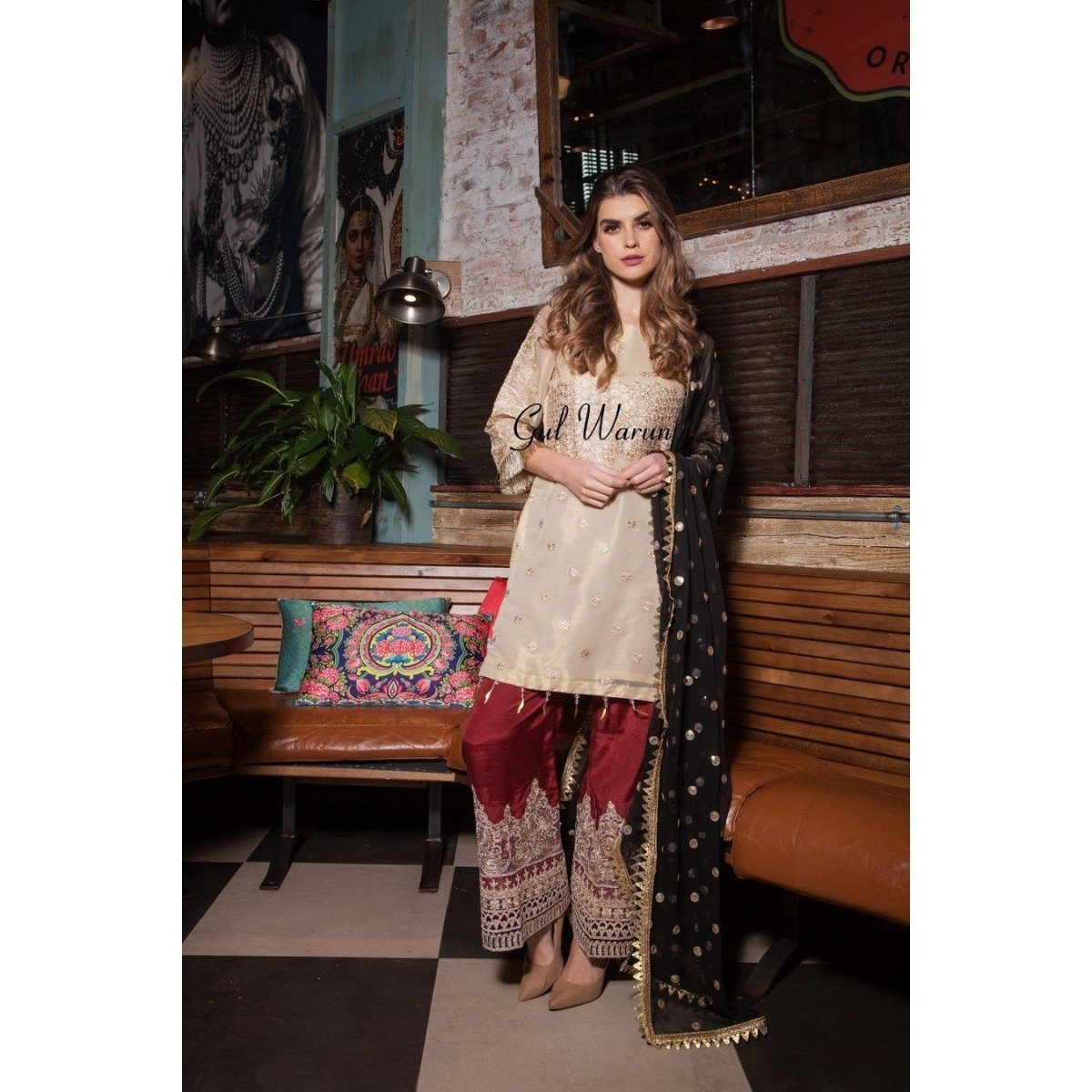 Gul Warun Inzer Luxury Pret-Designer dhaage