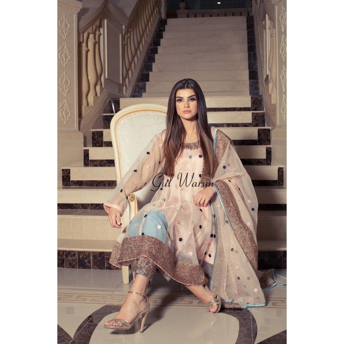 Gul Warun Pastel Lux Luxury Pret-Designer dhaage