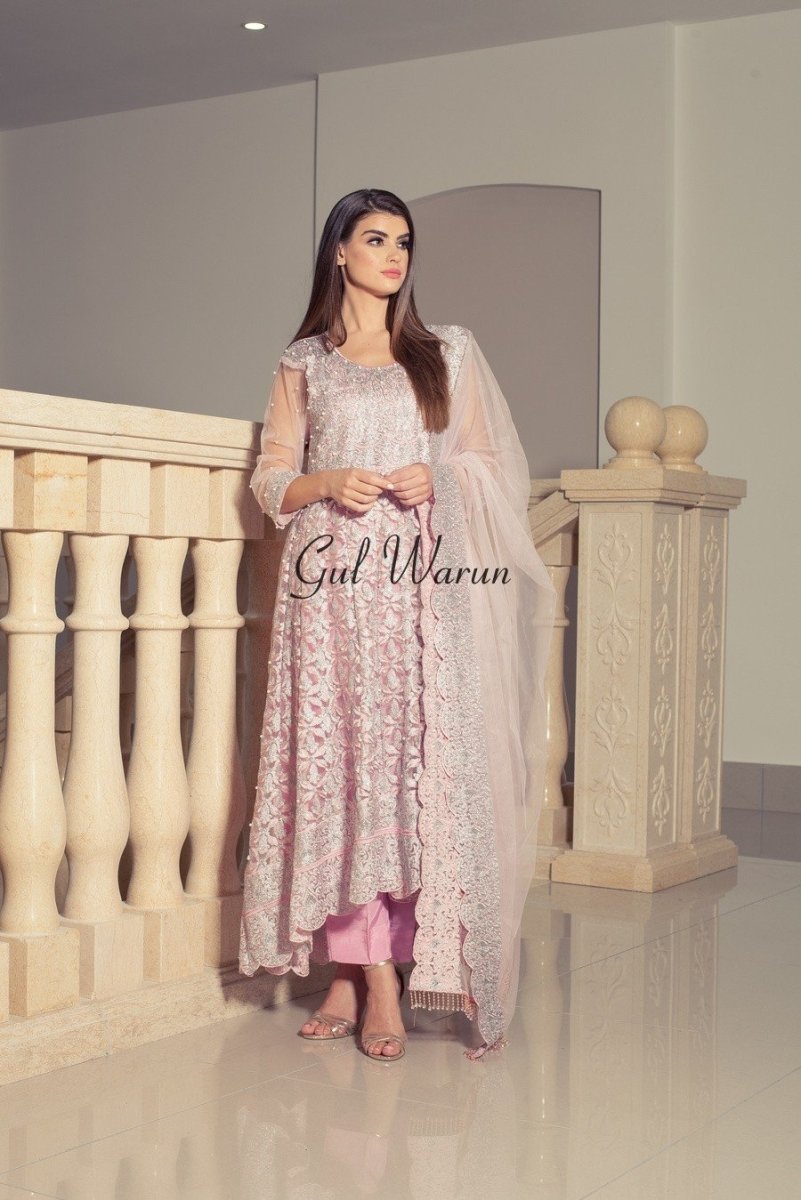 Gul Warun Pretty Pink Luxury Pret-Designer dhaage