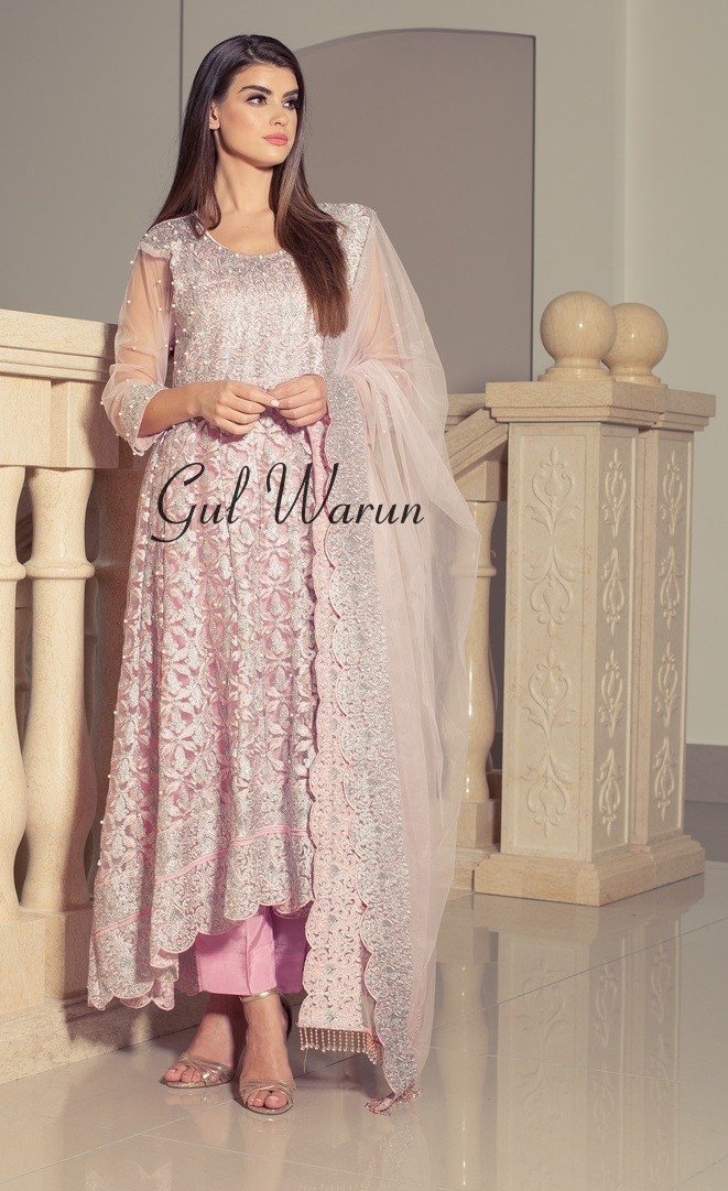 Gul Warun Pretty Pink Luxury Pret-Designer dhaage