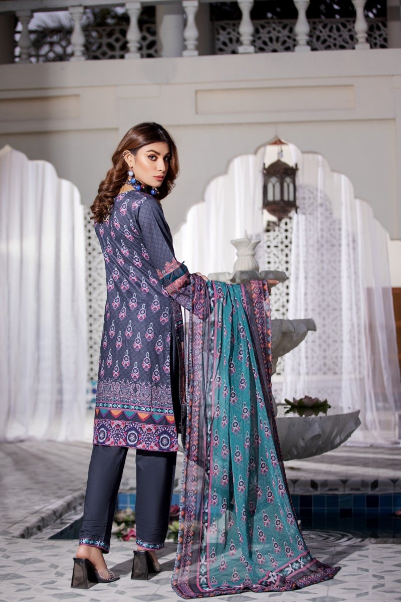 Haniya Cambric 3 Piece Suit HAN62-Designer dhaage