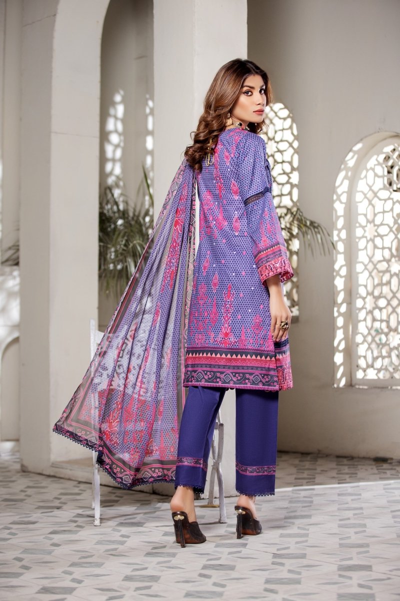 Haniya Cambric 3 Piece Suit HAN65-Designer dhaage