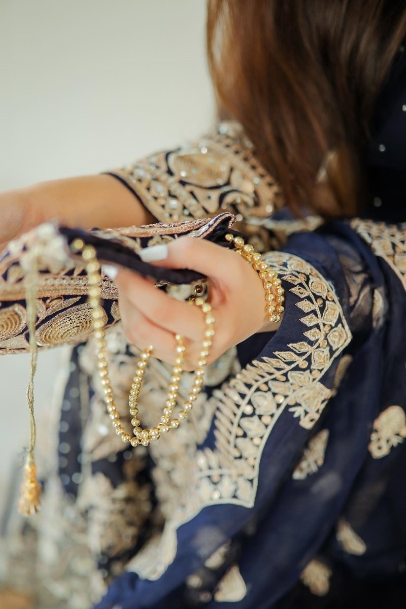 Haseens Anchal Chiffon Gharara HAS05-Designer dhaage