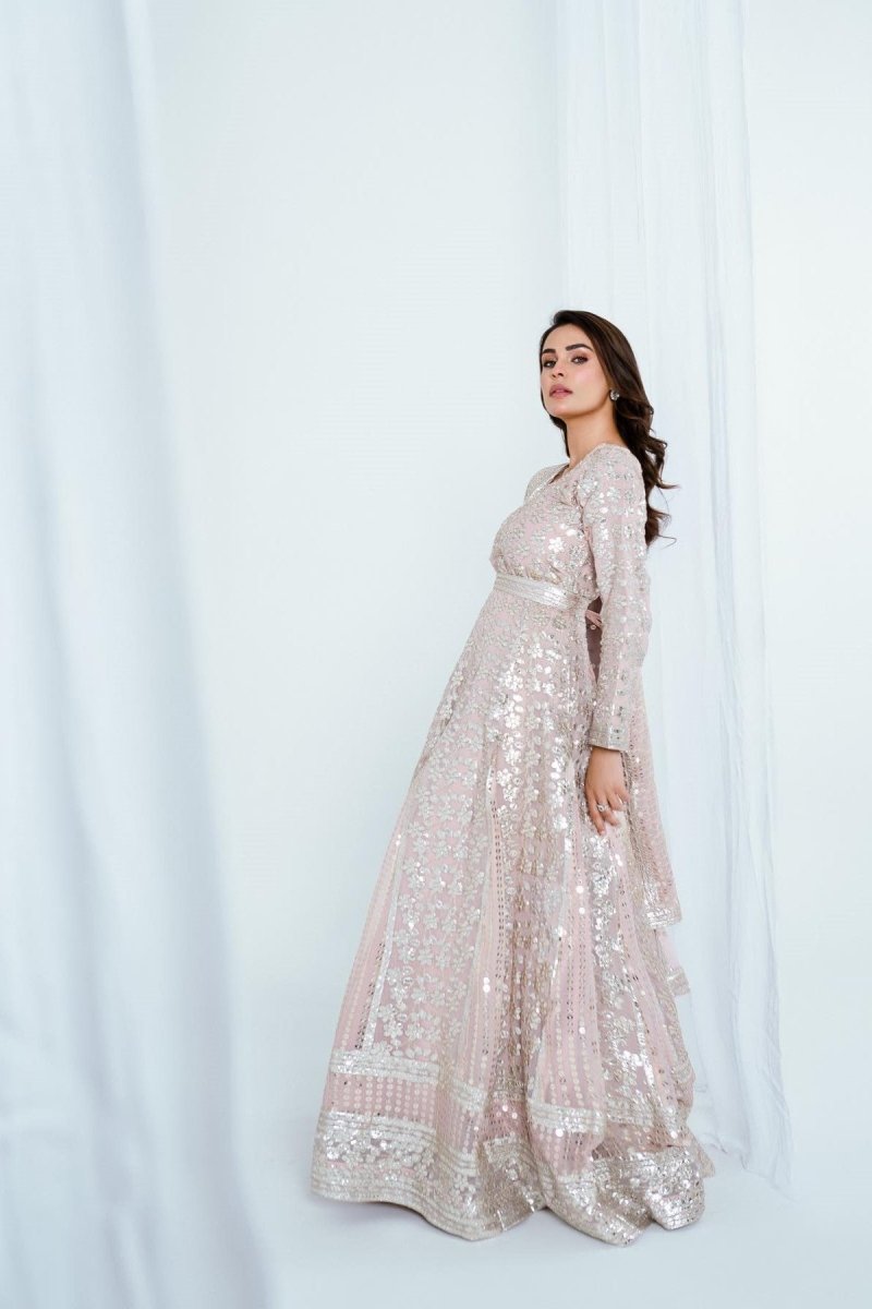 Haseens Haniya Chiffon Maxi Dress Wedding Wear HAS06-Designer dhaage