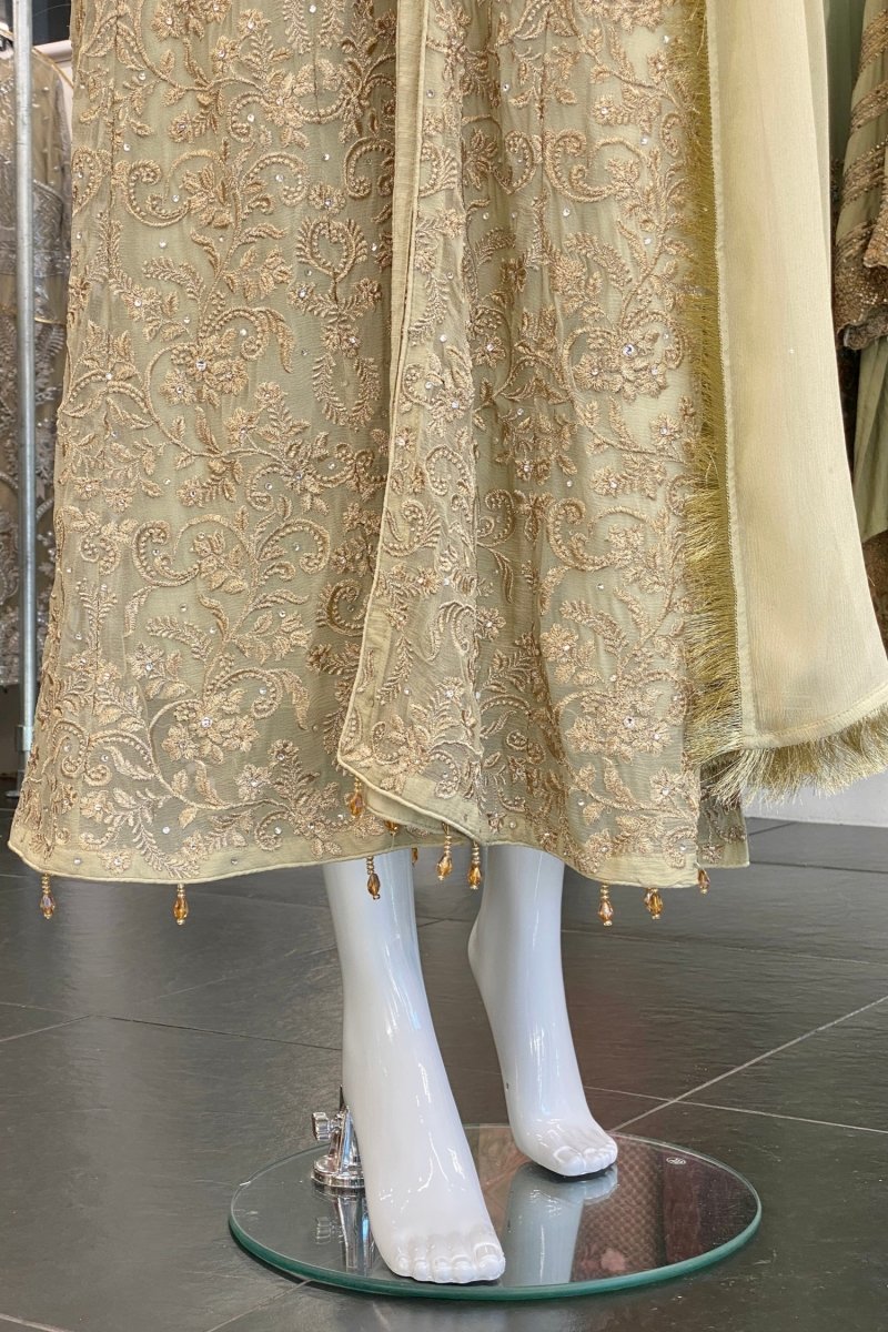 House Of Serene Olive Slit Maxi HOS26