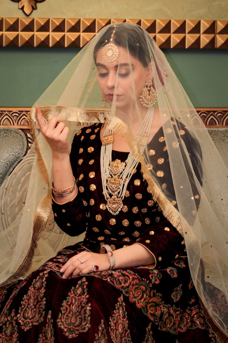 Iceberg & Co Velvet Lehenga Choli